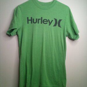 Hurley Shirt S Men Premium Fit Short Sleeve Logo Green